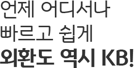 언제 어디서나 빠르고 쉽게 외환도 역시 KB!